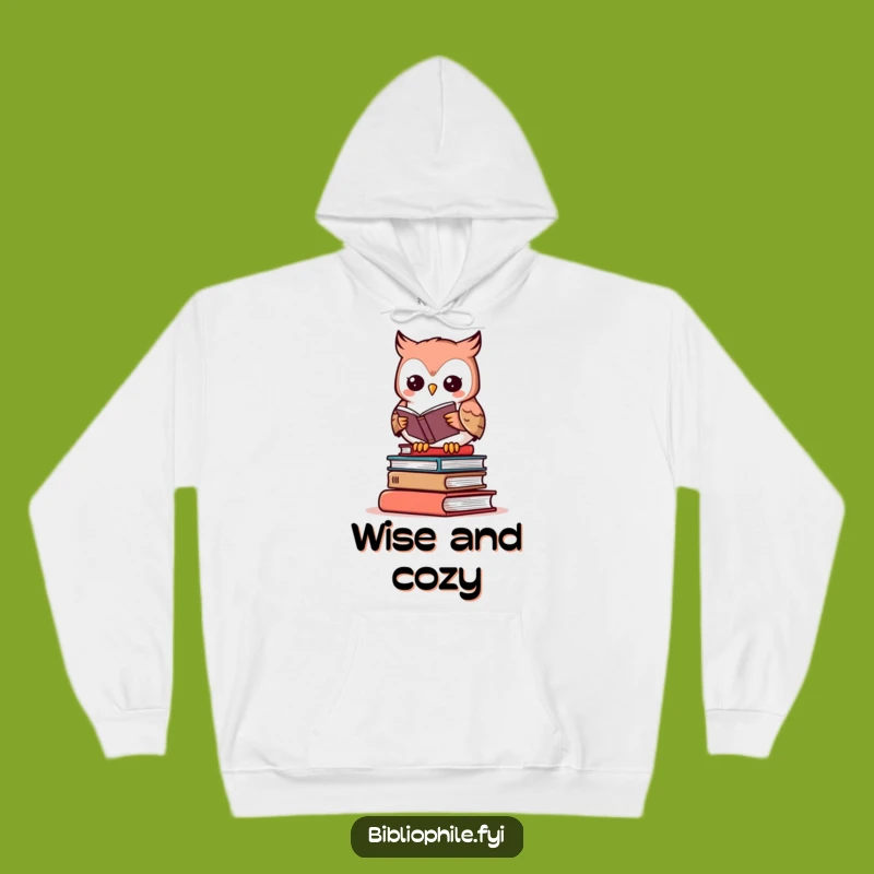 Cozy Funny Owl Hoodie - Warm Literary Gift for Avid Readers