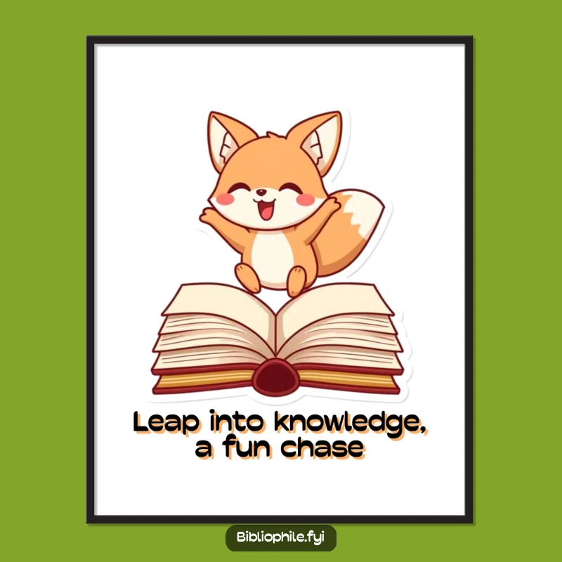 Free Printable Fox Wall Art: Dynamic Leaping Fox Downloadable Decor for Playful Spaces