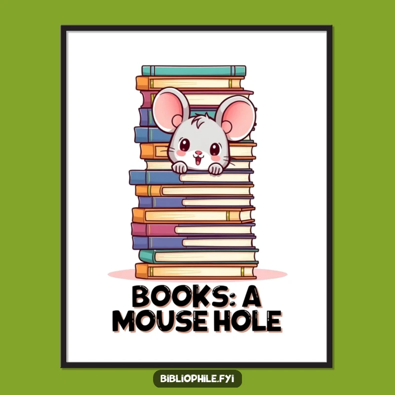 Free Printable Funny Mouse Wall Art - Whimsical Book Nook Decor for Your Walls!