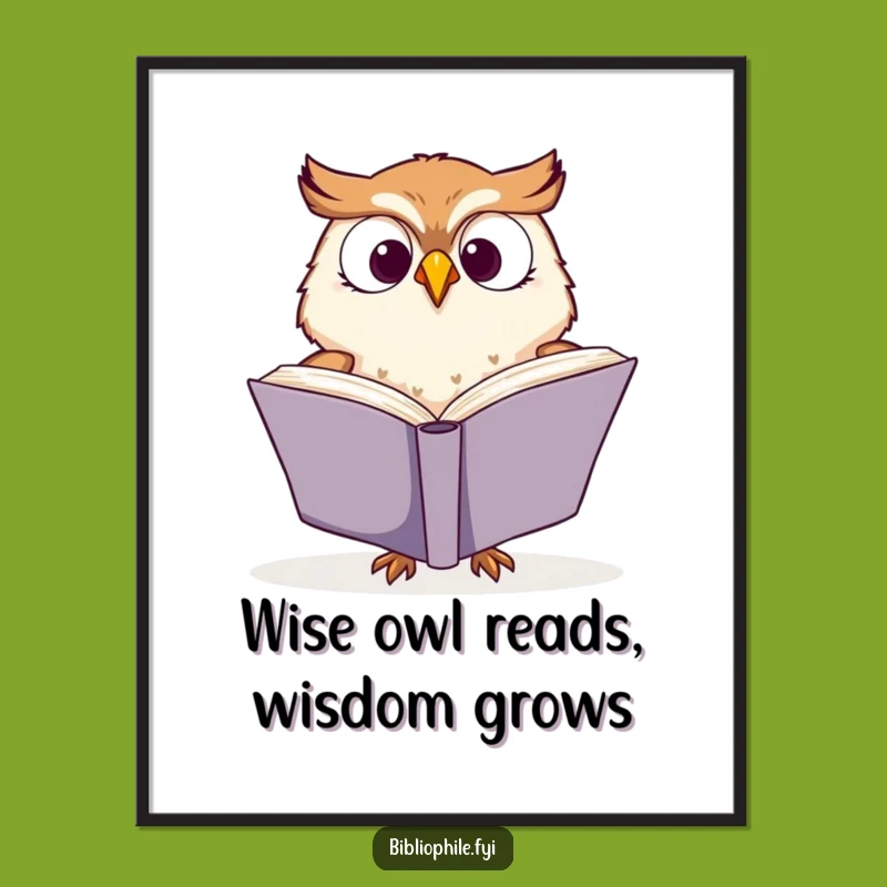 Free Printable Funny Owl Wall Art - Whimsical Book Lover Decor for Your Home!