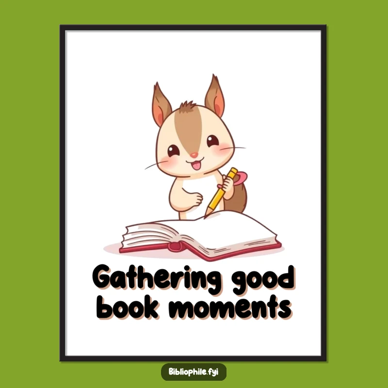 Free Printable Wall Art: Squirrels Reading, Playful Forest Art for Cozy Spaces