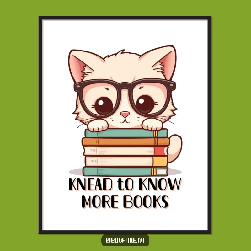 Free Printable Wall Art: Kitten Scholar, Funny Downloadable Decor