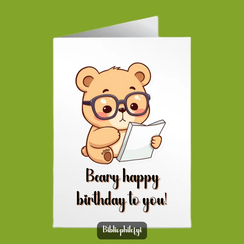 Free Printable Birthday Card: Focused Bear's Wisdom Funny Downloadable Gift