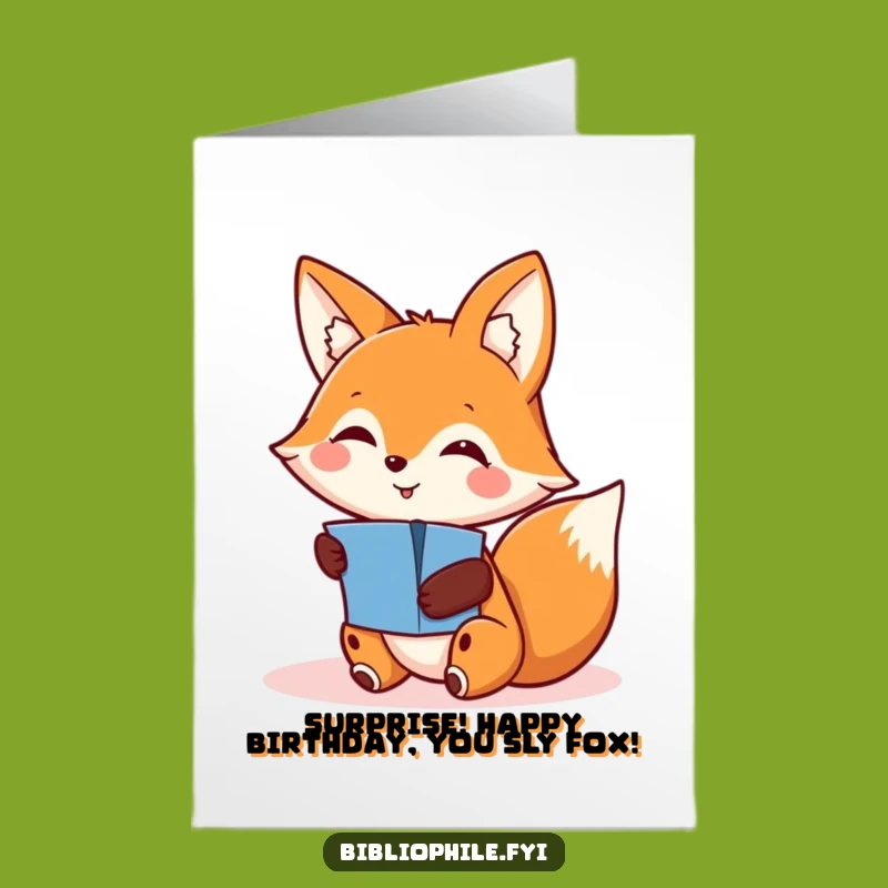 Free Printable Fox Birthday Card: Witty Downloadable Gift for a Clever Friend