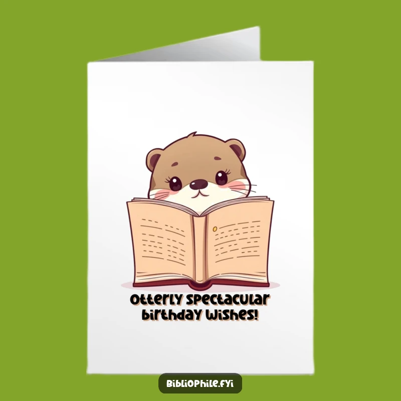 Free Printable Otter Birthday Card: Hilarious Novel Peek-a-Boo Funny Downloadable Gift