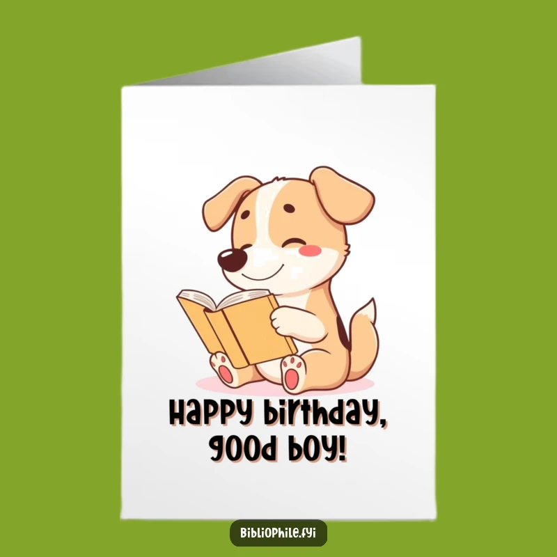 Free Printable Dog Birthday Card - Wagging Tails & Happy Birthday Wishes!