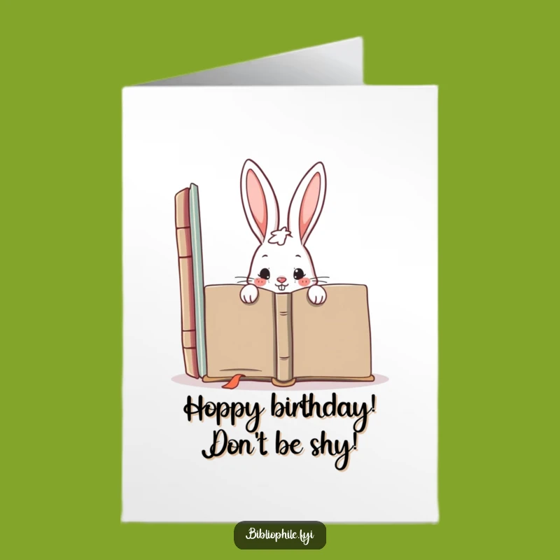Free Printable Rabbit Birthday Card: Funny Downloadable Gift for a Sneaky Pal