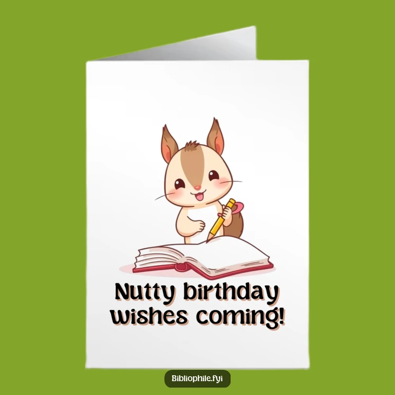 Free Printable Birthday Card: Squirrel Marker, Hilarious Downloadable Gift for Busy Bees