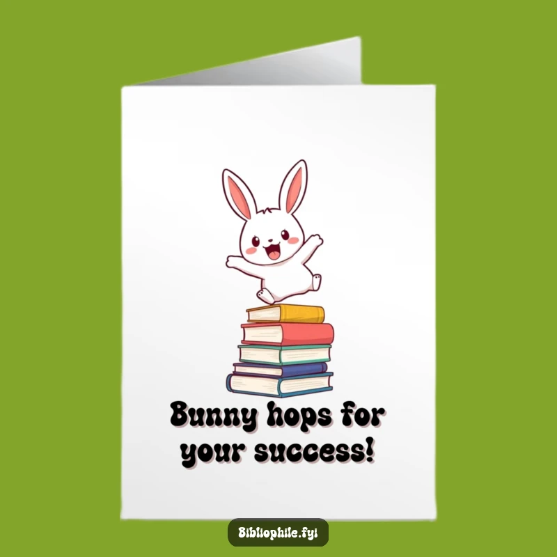 Free Printable Rabbit Congrats Card - Celebrate Success with a Joyful Leap!