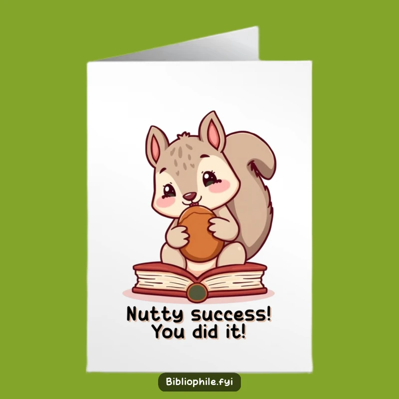 Free Printable Congrats Card: Cute Squirrel's Nutty Achievement, Downloadable Gift!
