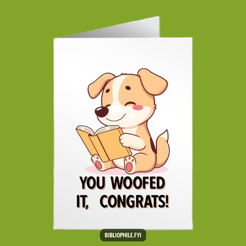 Free Printable Dog Congrats Card - Celebrate Success with a Happy Tail!