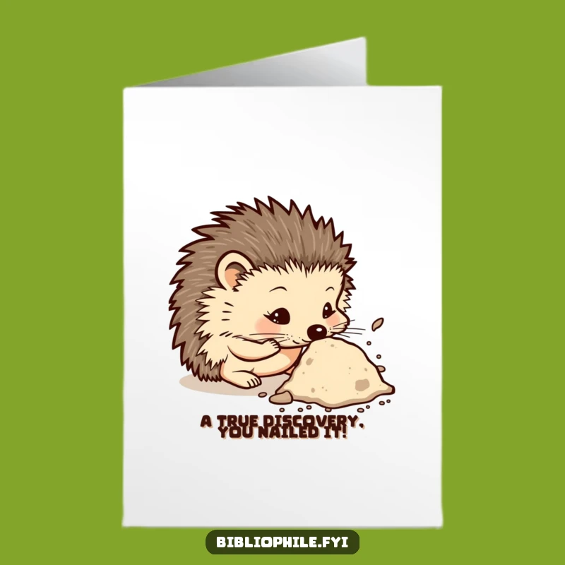 Free Printable Hedgehog Congratulations Card: Scholarly Downloadable Gift for Achievements