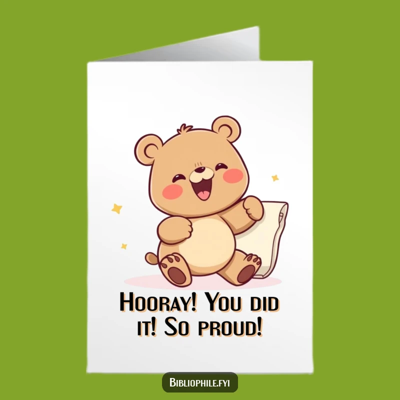 Free Printable Fox Congratulations Card: Hilarious Downloadable Gift for Any Win
