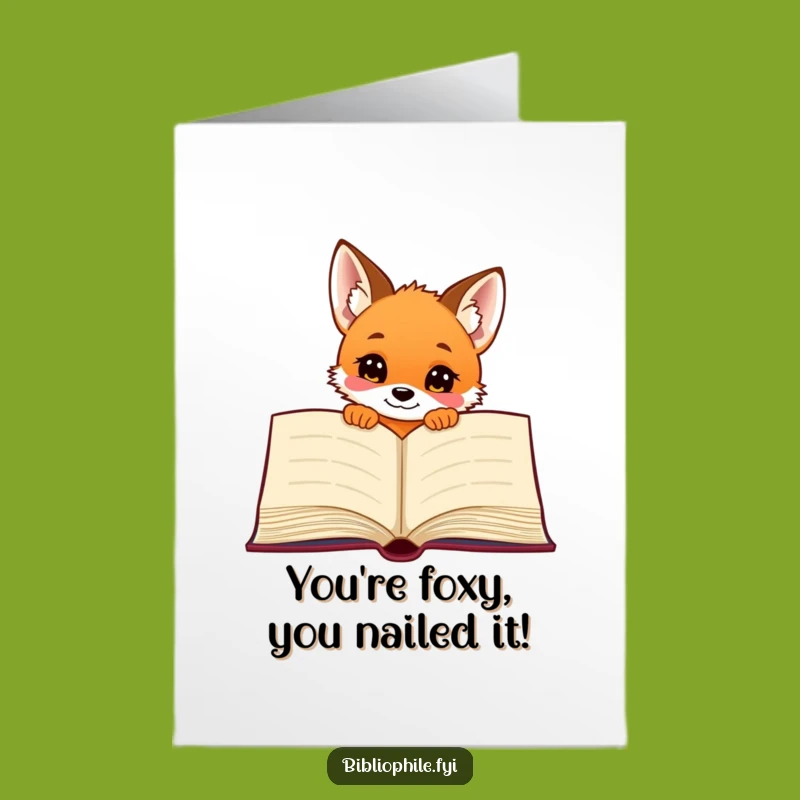 Free Printable Congratulations Card: Curious Fox Puppy, Celebrate Big News with Downloadable Joy