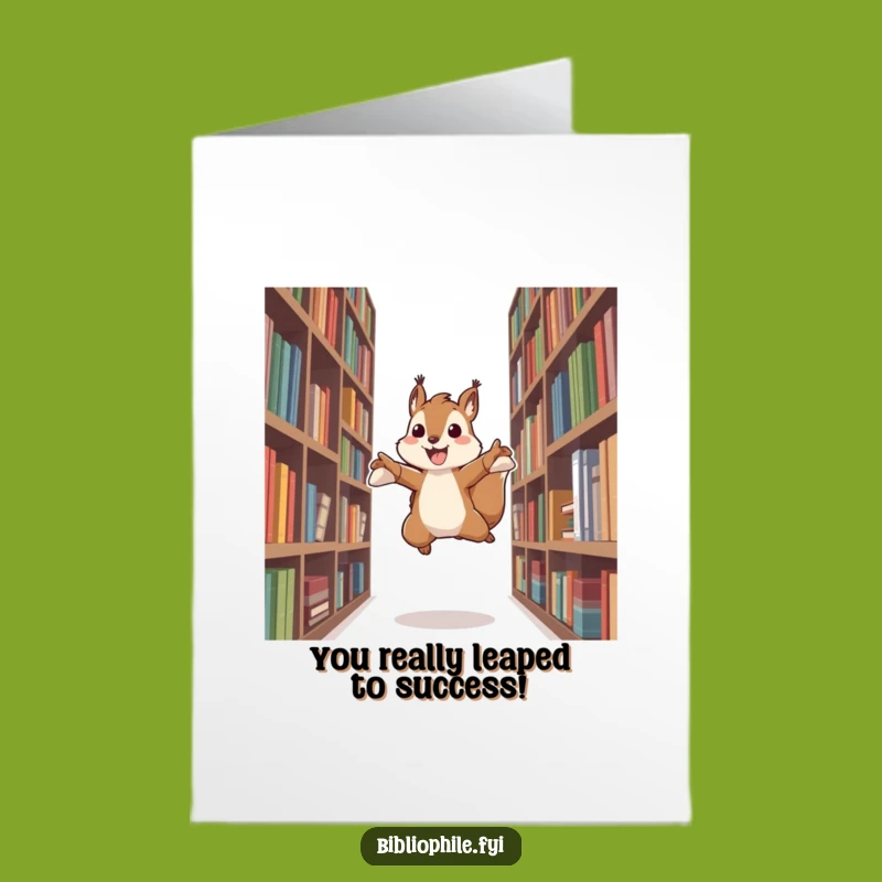 Free Printable Squirrel Congratulations Card: Dynamic Downloadable Gift for Achievement