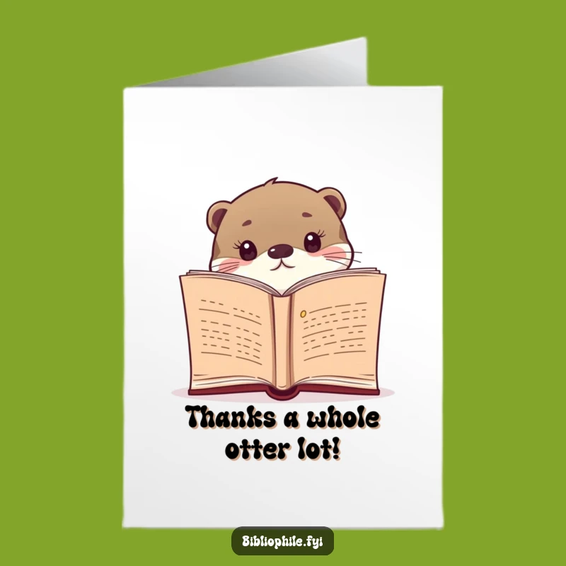 Free Printable Otter Thank You Card: Cute Novel Peek-a-Boo Funny Downloadable Gift