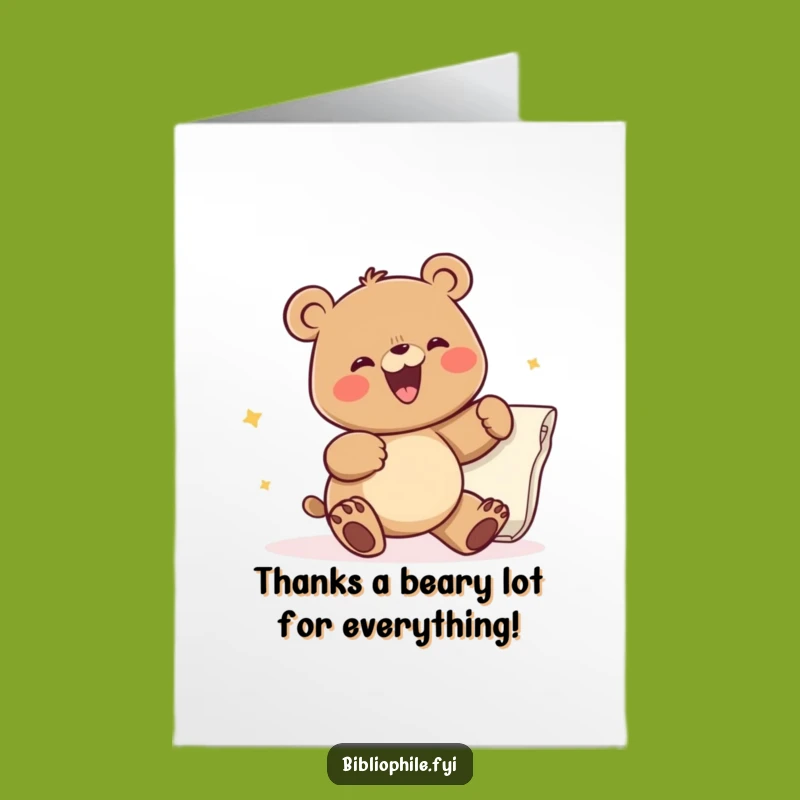 Free Printable Rabbit Thank You Card: Cheeky Downloadable Gift for Gratitude