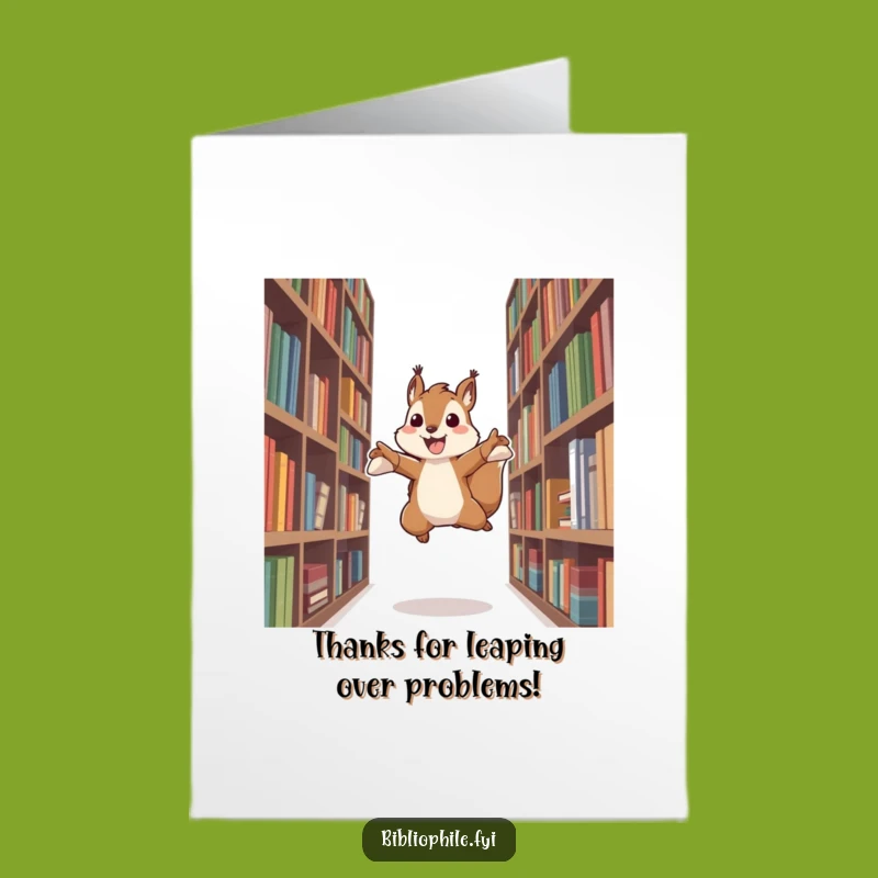 Free Printable Squirrel Thank You Card: Energetic Downloadable Gift for Gratitude