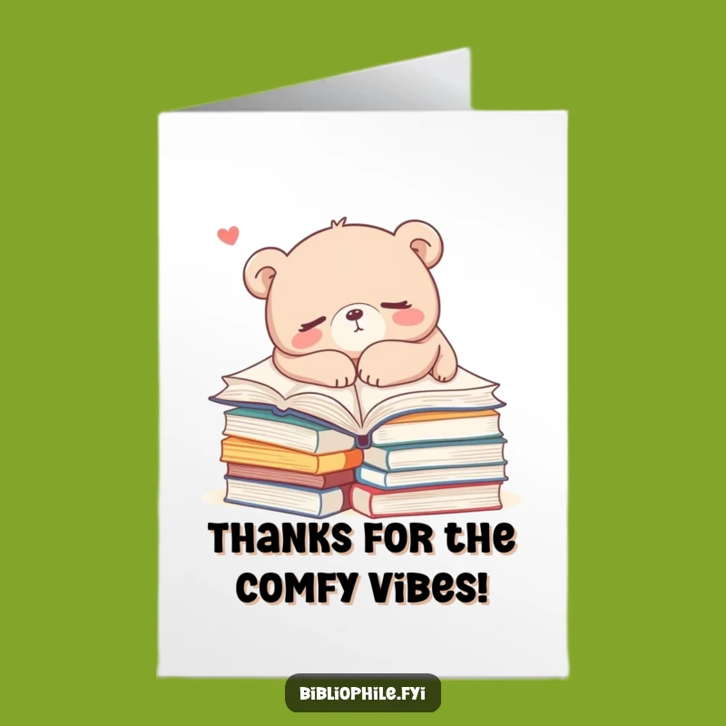 Free Printable Thank You Card: Cozy Bear Napping, Peaceful Gratitude, Sweet Downloadable Gift