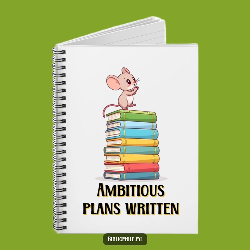 Funny Mouse Notebook: Book Climber Journal, Capture Ambition with Determined Mouse Art