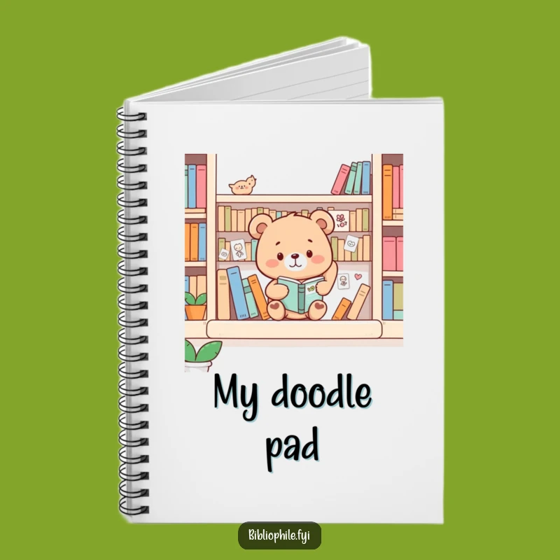 Funny Bear Bookshelf Decorator Notebook: Jot Down Ideas with Artistic Inspiration