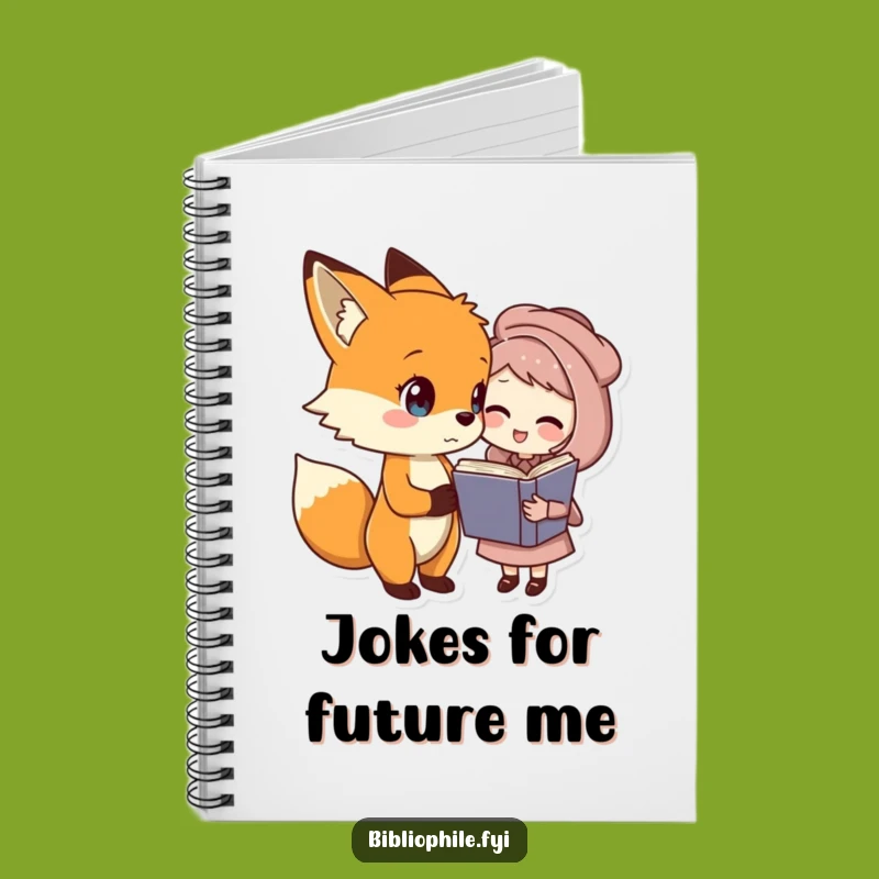 Funny Fox & Book Friend Notebook - Journal Your Stories and Jokes