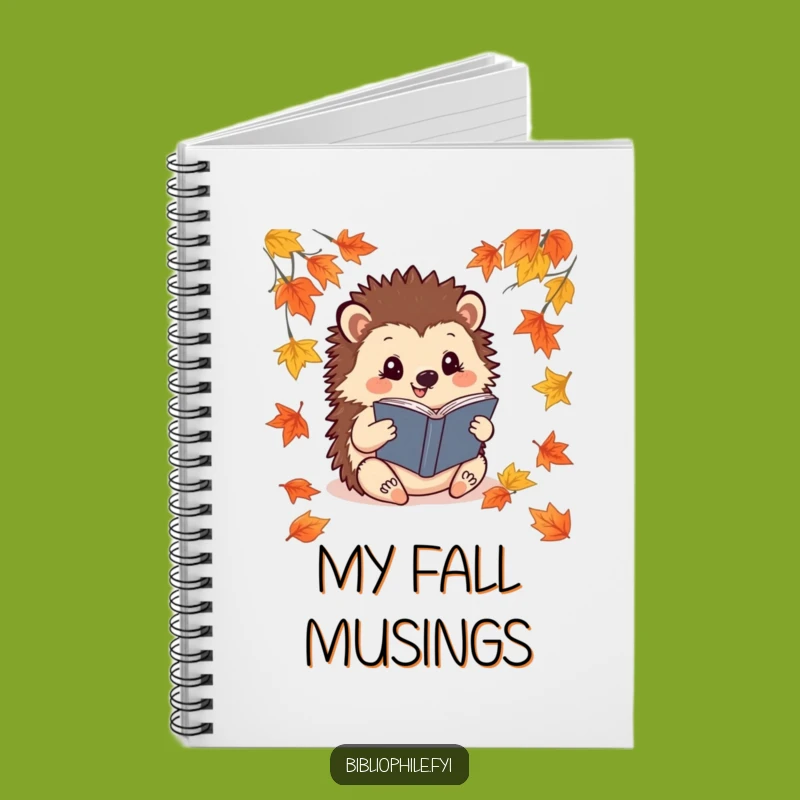Funny Hedgehog Journal: Autumn Reads, Perfect Funny Gift for Writers