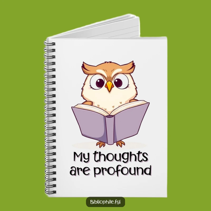 Funny Owl Journal - Enthusiastic Reader's Notebook