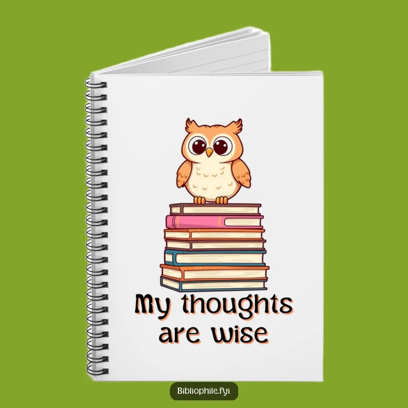 Funny Owl Notebook: Cute Owl on Books Journal, Hilarious Gift for Writers