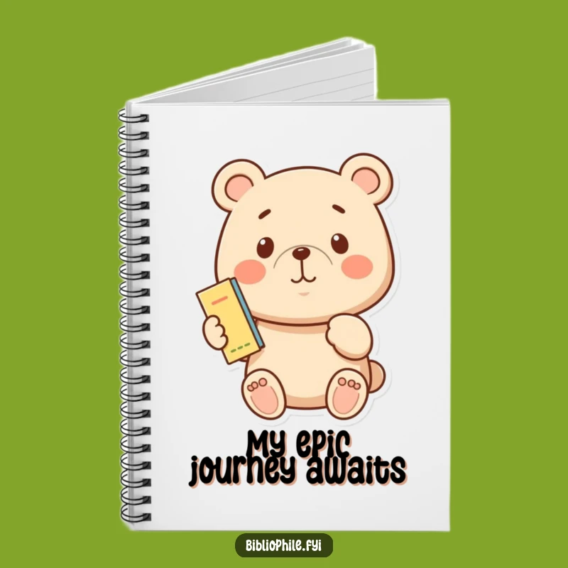 Funny Proud Bear Bookmark Notebook: Jot Down Your Literary Journey