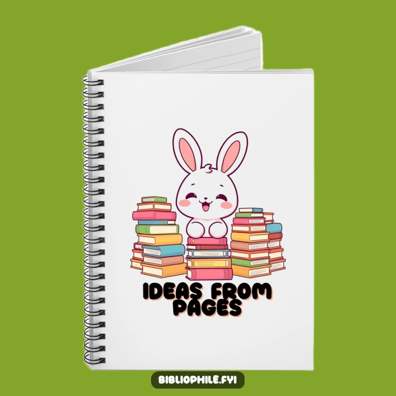 Funny Kawaii Bunny Reading Notebook: For Your Literary Notes