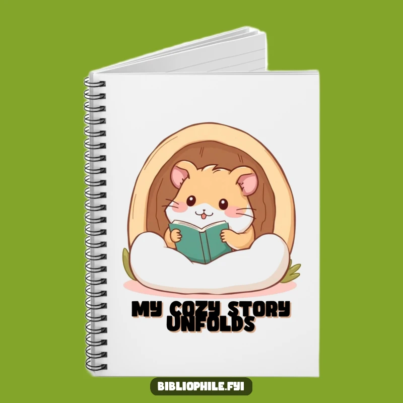 Funny Hamster Reading Nook Notebook: Jot Down Cozy Thoughts