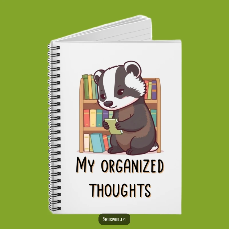 Funny Badger Librarian Notebook: Diligent Badger Book Journal, Perfect Funny Gift for Writers