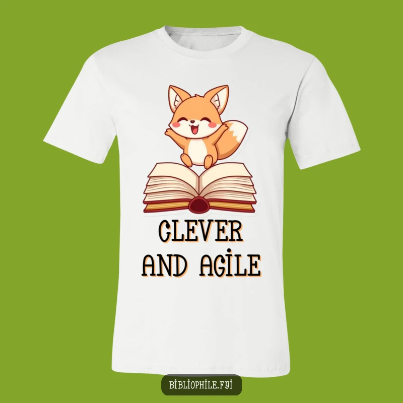 Funny Fox Jump T-Shirt - Hilarious Book Lover Apparel