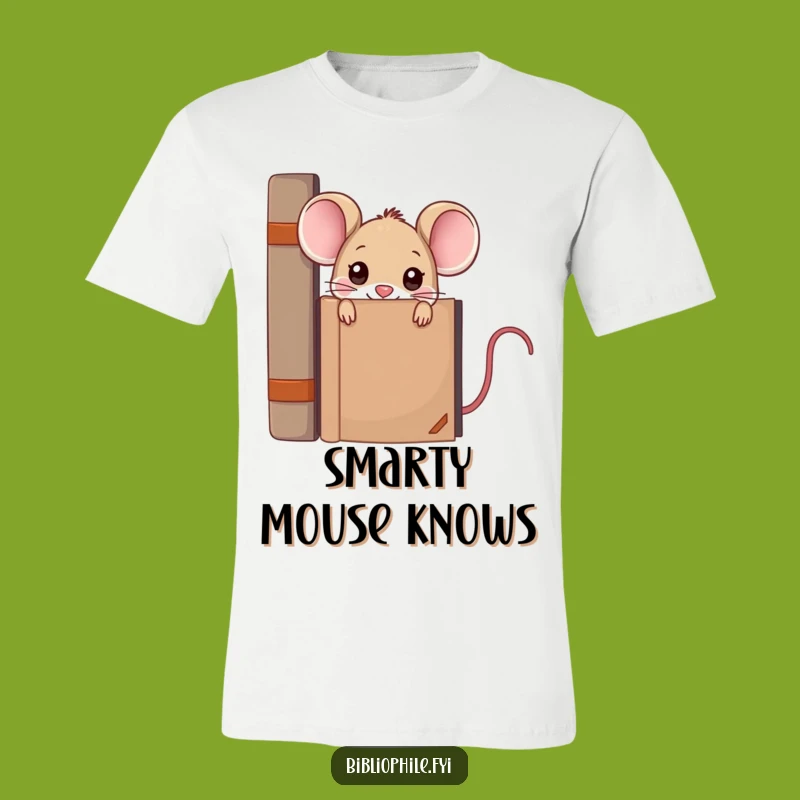 Funny Kawaii Mouse Encyclopedia T-Shirt - Secret Knowledge Smirk!