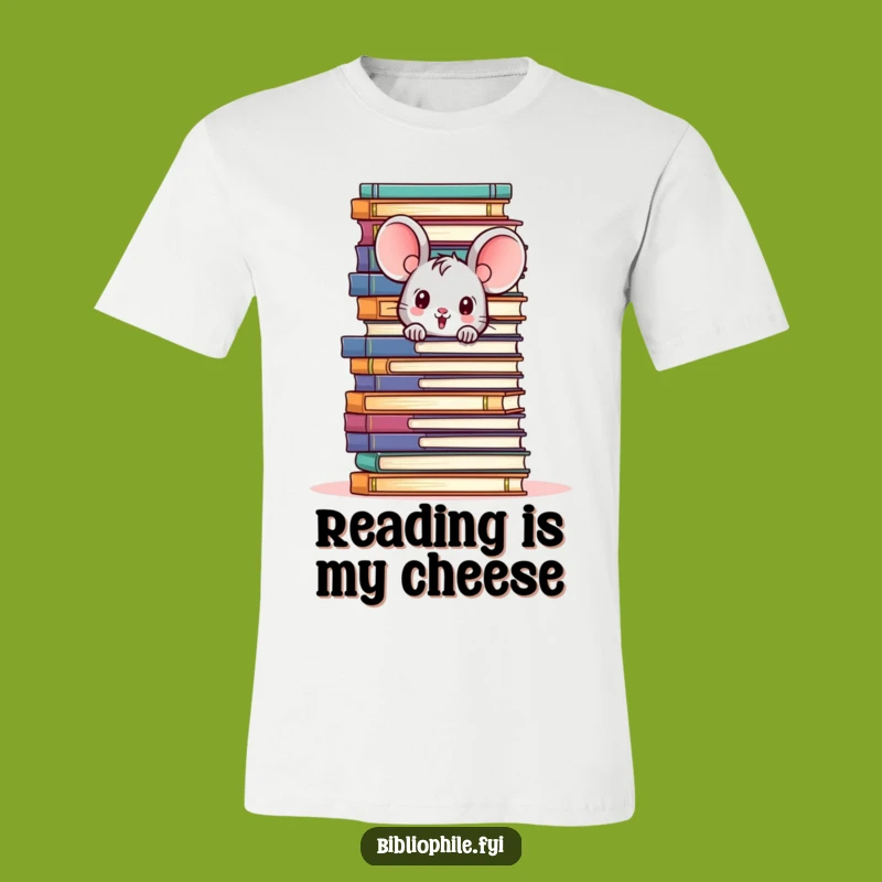 Funny Mouse Reader T-Shirt - Peek-a-Boo Bookworm Tee