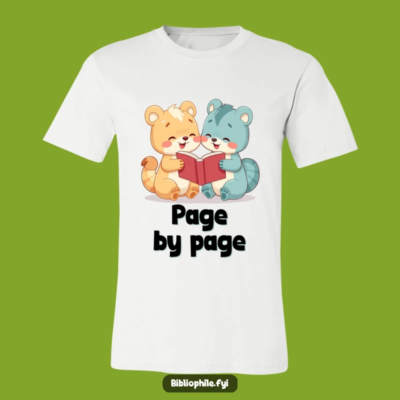 Funny Book Sharing T-Shirt: Cute Animal's Enthusiastic Reading Gift for Friends