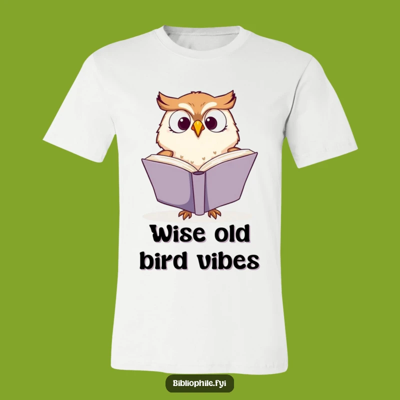 Funny Owl Reading T-Shirt - Enthusiastic Bookworm Tee