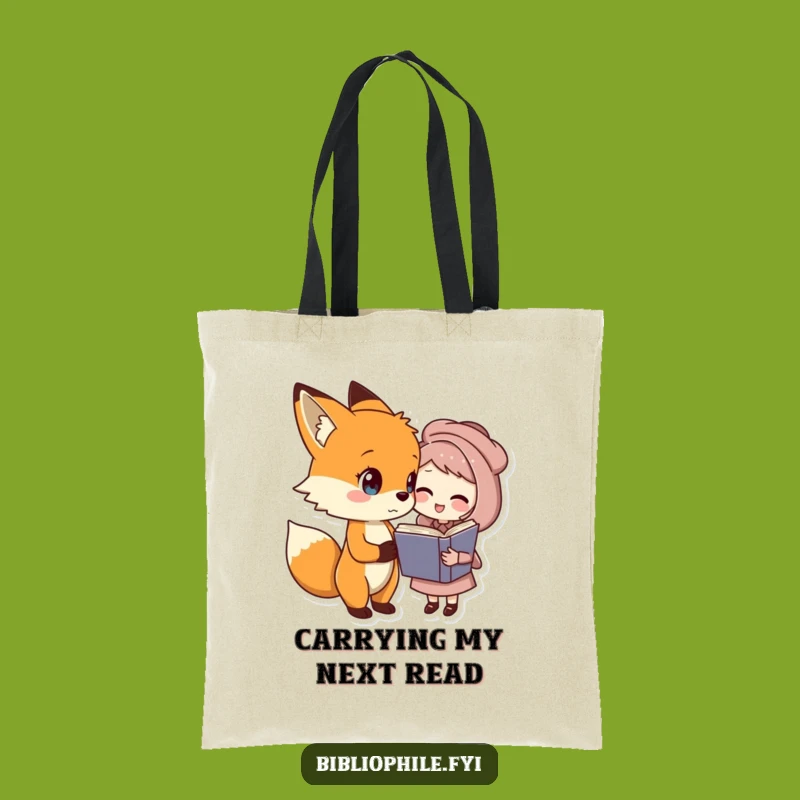 Funny Fox & Book Friend Tote Bag - Carry Your Laughs and Literature