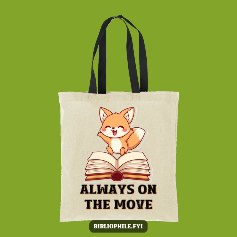 Funny Fox Book Tote Bag - Stylish Accessory for Readers