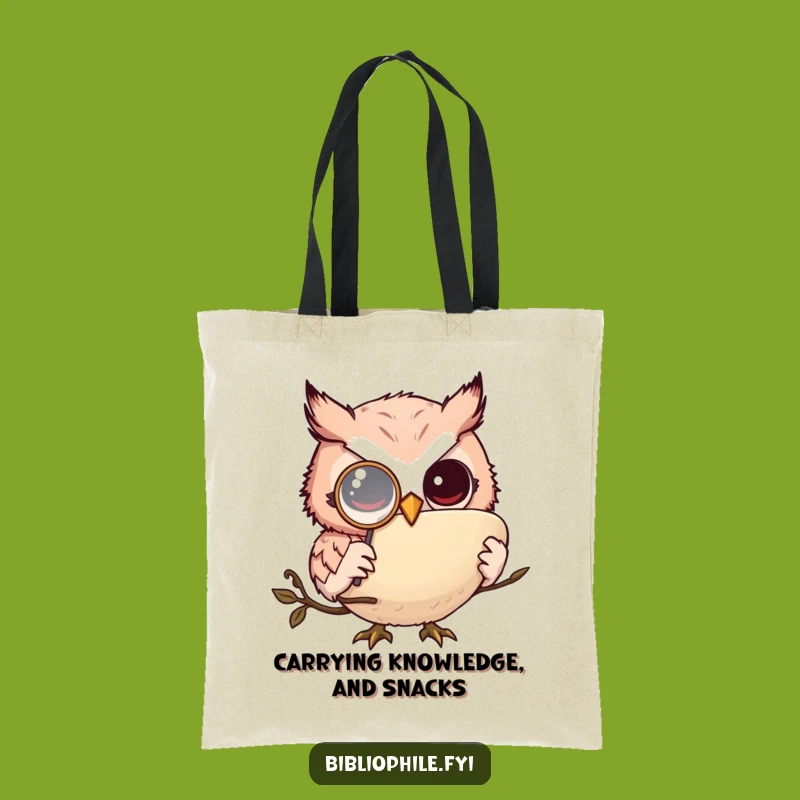 Funny Owl Monkler Tote Bag - Chic and Hilarious Gift for Book Lovers