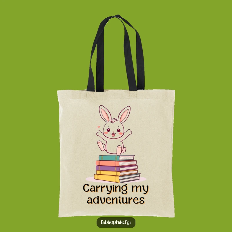 Funny Rabbit Tote Bag: Bouncing Rabbit Storybooks Canvas Bag, Hilarious Reader Gift