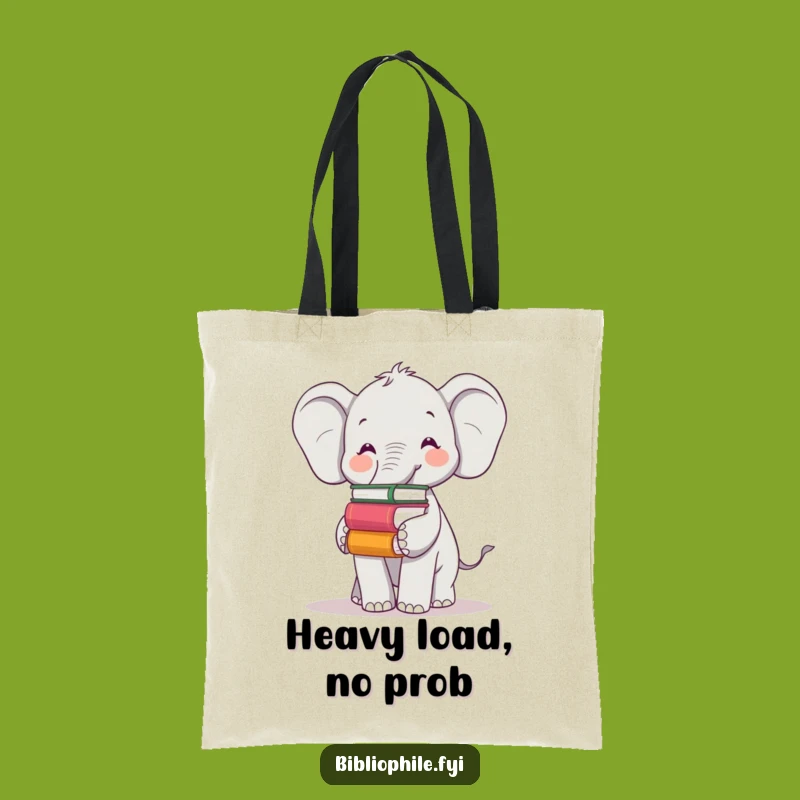 Funny Elephant Tote Bag: Book Balance Chic, Cheerful Carry-All for Knowledge Seekers